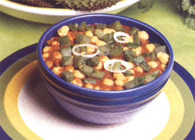 Sopa de Garbanzos y nopales